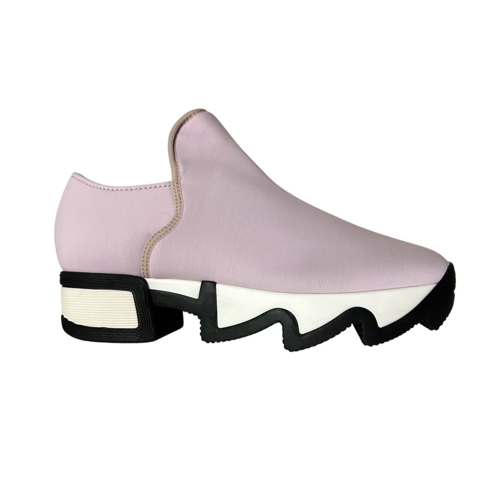Iri Nyc Nwt Women's Lilac Pink Neoprene Wavy Heel Futuristic Sneakers Size 9.5